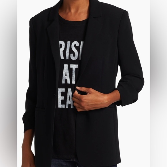 Cinq à Sept Khloe Crepe Ruched Blazer Size 4 - Picture 4 of 7